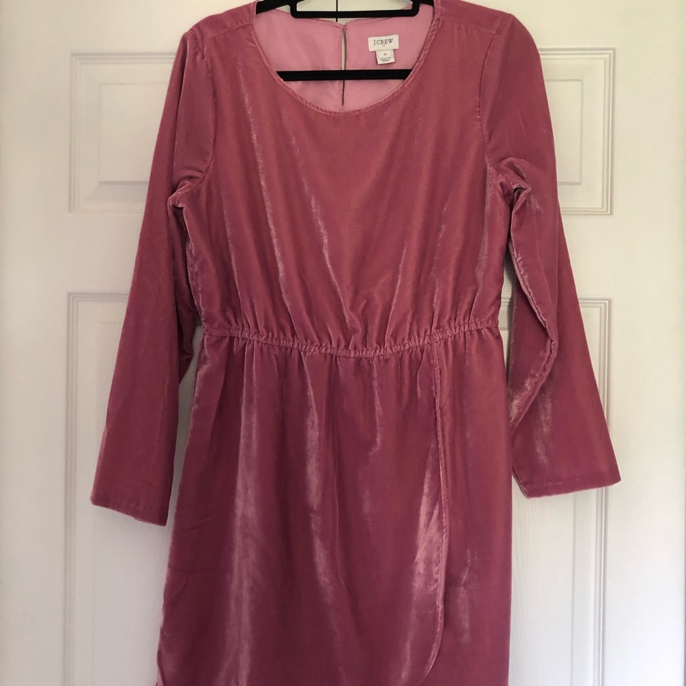 J. CREW // Blush Velvet Dress